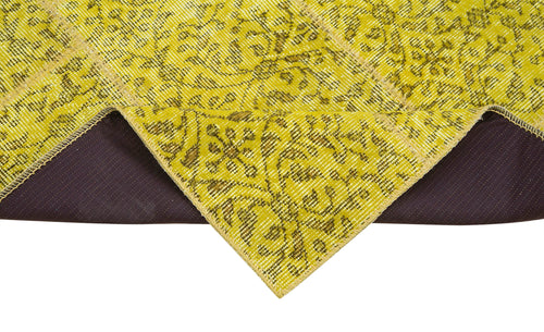 Kırk Yama Sarı Patchwork Pamuk Yün El Dokuma Halısı 86x261 Agacan