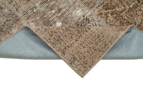 Kırk Yama Kahverengi Patchwork Pamuk Yün El Dokuma Halısı 86x301 Agacan