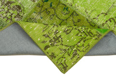 Kırk Yama Yeşil Patchwork Pamuk Yün El Dokuma Halısı 87x305 Agacan