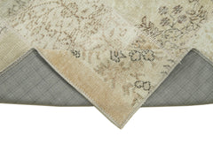 Kırk Yama Bej Patchwork Pamuk Yün El Dokuma Halısı 85x300 Agacan