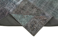 Kırk Yama Gri Patchwork Pamuk Yün El Dokuma Halısı 85x307 Agacan