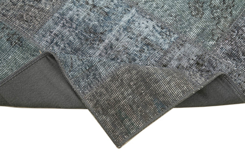 Kırk Yama Gri Patchwork Pamuk Yün El Dokuma Halısı 85x306 Agacan