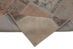 Kırk Yama Gri Patchwork Pamuk Yün El Dokuma Halısı 88x295 Agacan