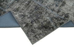 Kırk Yama Gri Patchwork Pamuk Yün El Dokuma Halısı 85x306 Agacan