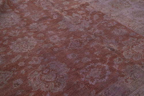 Tebriz Mor Klasik Pamuk Yün El Dokuma Halısı 442x520 Agacan