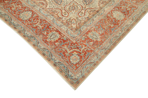 Persian Bej Klasik Pamuk Yün El Dokuma Halısı 269x348 Agacan