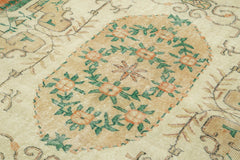 Kayseri Vintage Bej Eskitme Pamuk Yün El Dokuma Halısı 166x281 Agacan