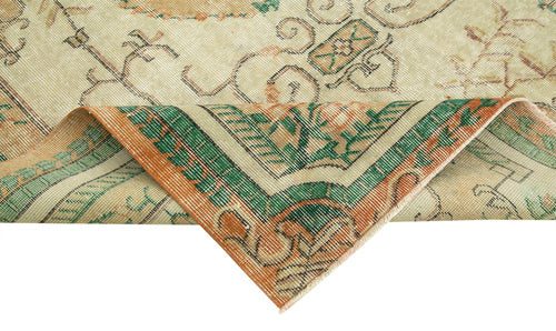 Kayseri Vintage Bej Eskitme Pamuk Yün El Dokuma Halısı 166x281 Agacan