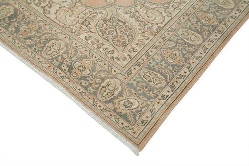Kayseri Vintage Bej Eskitme Pamuk Yün El Dokuma Halısı 207x300 Agacan