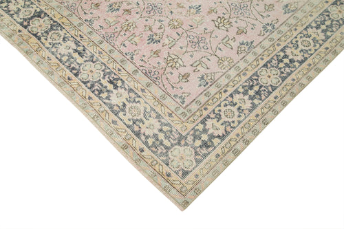Kayseri Vintage Bej Eskitme Pamuk Yün El Dokuma Halısı 205x306 Agacan