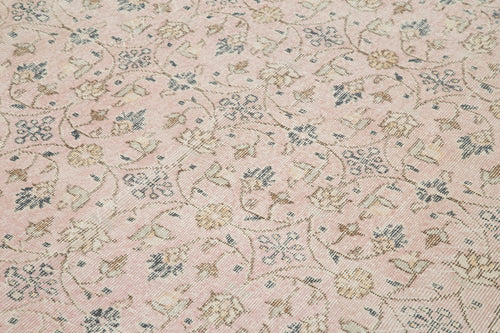 Kayseri Vintage Bej Eskitme Pamuk Yün El Dokuma Halısı 205x306 Agacan