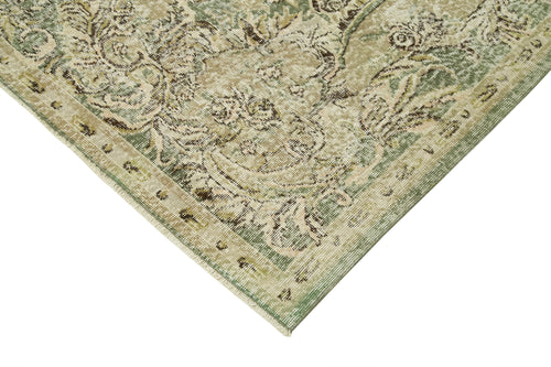 Kayseri Vintage Bej Eskitme Pamuk Yün El Dokuma Halısı 208x314 Agacan