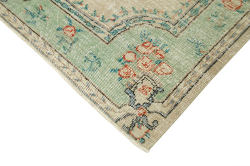 Kayseri Vintage Bej Eskitme Pamuk Yün El Dokuma Halısı 197x275 Agacan