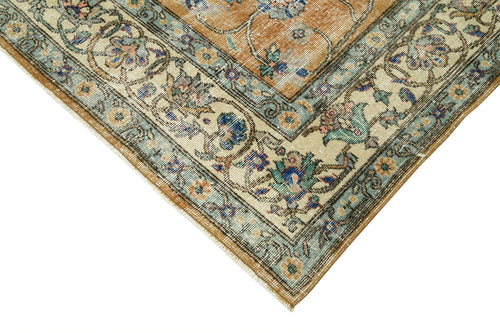 Kayseri Vintage Bej Eskitme Pamuk Yün El Dokuma Halısı 208x305 Agacan