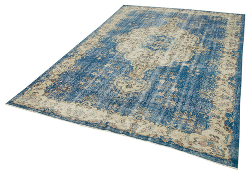 Kayseri Vintage Bej Eskitme Pamuk Yün El Dokuma Halısı 206x320 Agacan