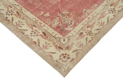 Kayseri Vintage Bej Eskitme Pamuk Yün El Dokuma Halısı 208x308 Agacan