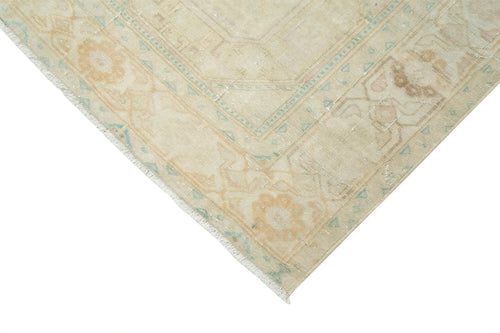 Kayseri Vintage Bej Eskitme Pamuk Yün El Dokuma Halısı 195x295 Agacan