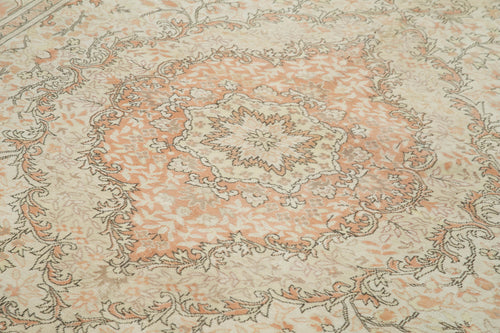 Kayseri Vintage Bej Eskitme Pamuk Yün El Dokuma Halısı 190x297 Agacan