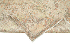 Kayseri Vintage Bej Eskitme Pamuk Yün El Dokuma Halısı 190x297 Agacan