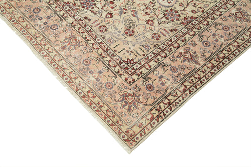 Kayseri Vintage Bej Eskitme Pamuk Yün El Dokuma Halısı 204x277 Agacan