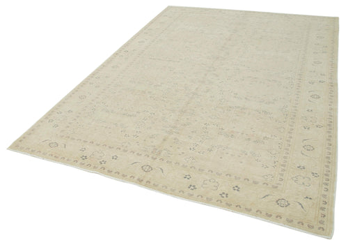 Kayseri Vintage Bej Eskitme Pamuk Yün El Dokuma Halısı 200x291 Agacan