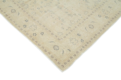 Kayseri Vintage Bej Eskitme Pamuk Yün El Dokuma Halısı 200x291 Agacan