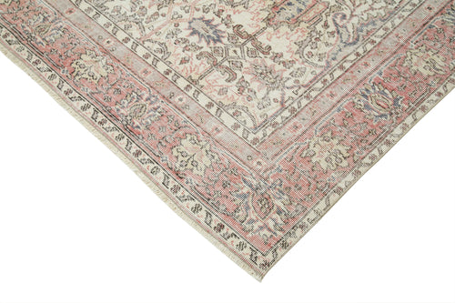 Kayseri Vintage Bej Eskitme Pamuk Yün El Dokuma Halısı 190x288 Agacan