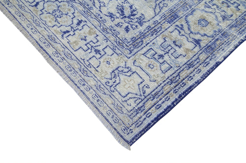 Kayseri Vintage Mavi Eskitme Pamuk Yün El Dokuma Halısı 284x335 Agacan