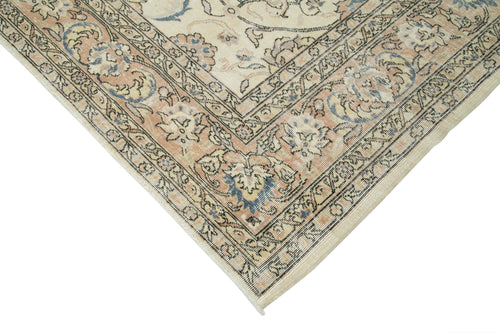 Kayseri Vintage Bej Eskitme Pamuk Yün El Dokuma Halısı 278x327 Agacan