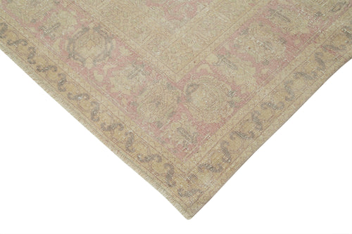 Kayseri Vintage Bej Eskitme Pamuk Yün El Dokuma Halısı 282x344 Agacan