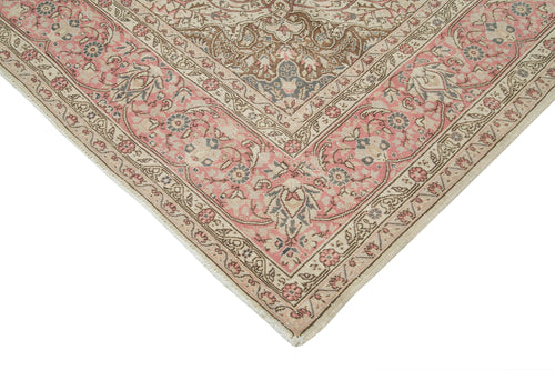 Kayseri Vintage Bej Eskitme Pamuk Yün El Dokuma Halısı 255x327 Agacan