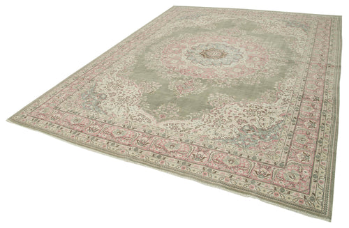 Kayseri Vintage Bej Eskitme Pamuk Yün El Dokuma Halısı 256x346 Agacan
