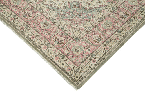 Kayseri Vintage Bej Eskitme Pamuk Yün El Dokuma Halısı 256x346 Agacan