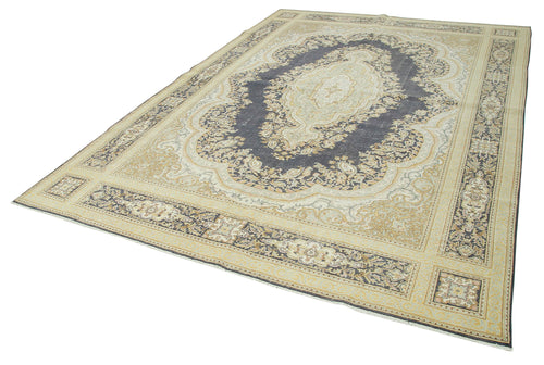 Kayseri Vintage Bej Eskitme Pamuk Yün El Dokuma Halısı 245x353 Agacan