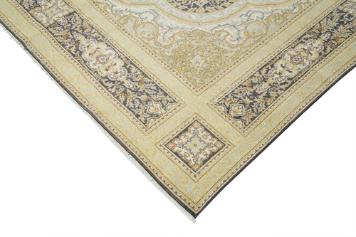 Kayseri Vintage Bej Eskitme Pamuk Yün El Dokuma Halısı 245x353 Agacan