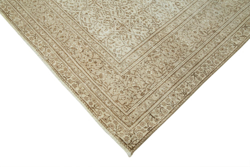 Kayseri Vintage Bej Eskitme Pamuk Yün El Dokuma Halısı 270x392 Agacan