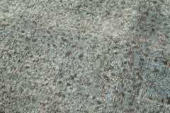 Overdyed Vintage Mavi Eskitme Pamuk Yün El Dokuma Halısı 80x299 Agacan