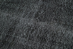 Overdyed Vintage Siyah Eskitme Pamuk Yün El Dokuma Halısı 80x287 Agacan