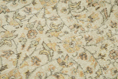 Overdyed Vintage Bej Eskitme Pamuk Yün El Dokuma Halısı 80x290 Agacan