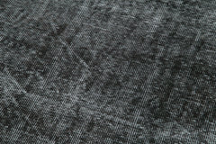 Overdyed Vintage Siyah Eskitme Pamuk Yün El Dokuma Halısı 90x287 Agacan