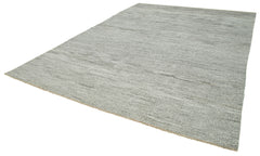 Scrap Gri Geometrik Pamuk Yün El Dokuma Halısı 292x415 Agacan