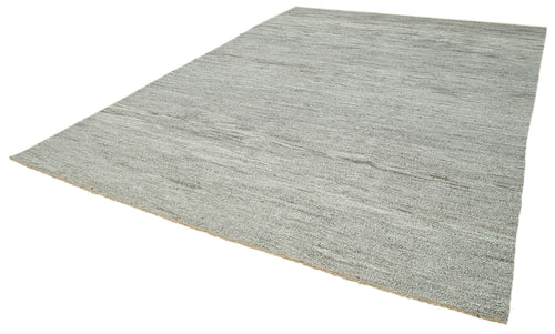Scrap Gri Geometrik Pamuk Yün El Dokuma Halısı 292x415 Agacan