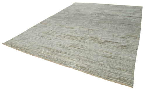 Scrap Gri Geometrik Pamuk Yün El Dokuma Halısı 300x407 Agacan