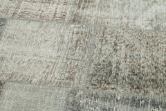Kırk Yama Gri Patchwork Pamuk Yün El Dokuma Halısı 216x216 Agacan