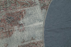 Kırk Yama Gri Patchwork Pamuk Yün El Dokuma Halısı 150x150 Agacan