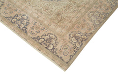 Kayseri Vintage Bej Eskitme Pamuk Yün El Dokuma Halısı 224x314 Agacan