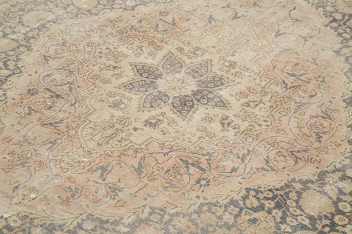 Kayseri Vintage Bej Eskitme Pamuk Yün El Dokuma Halısı 224x314 Agacan