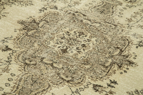 Vintage Bej Eskitme Pamuk Yün El Dokuma Halısı 163x257 Agacan