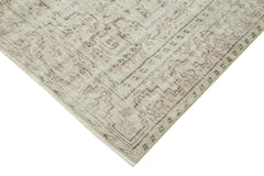 Vintage Bej Eskitme Pamuk Yün El Dokuma Halısı 176x278 Agacan