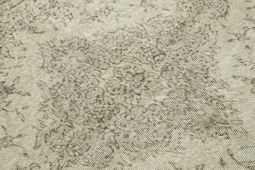 Vintage Bej Eskitme Pamuk Yün El Dokuma Halısı 167x275 Agacan